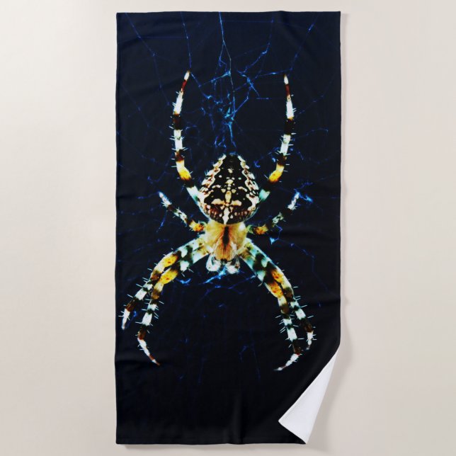 European Garden Spider btcna Strandtuch (Vorderseite)