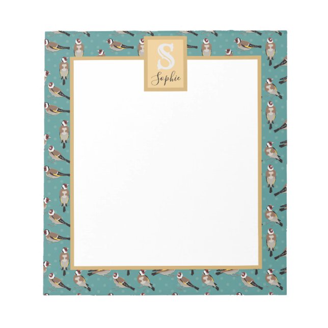 European Goldfinch Notizblock (Vorderseite)