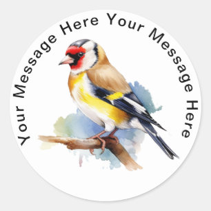 European Goldfinch Runder Aufkleber