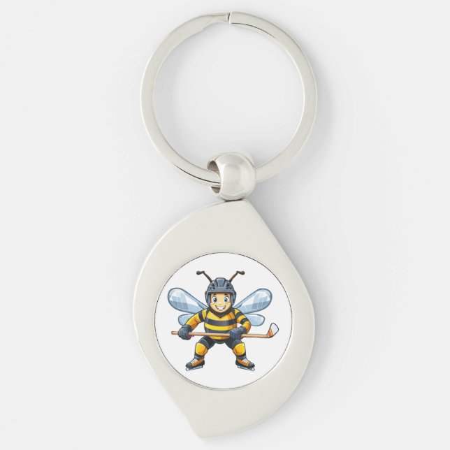 European honey bee (Apis mellifera) Schlüsselanhänger (Vorderseite)