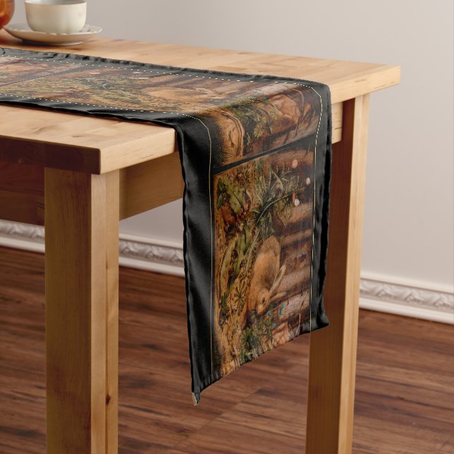 European Painting Rabbit Year 2023 Table Runner Kurzer Tischläufer (Beispiel)
