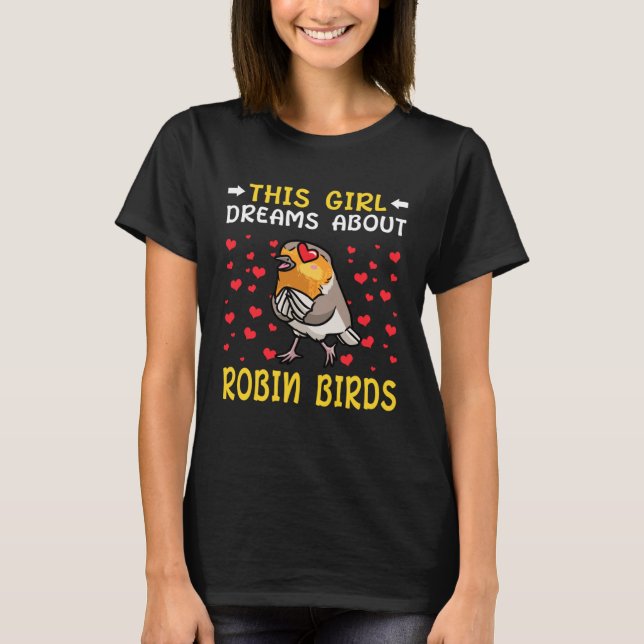 European Robin Bird T-Shirt (Vorderseite)