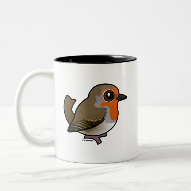 European Robin Zweifarbige Tasse (Links)