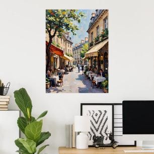 European Street Café Poster
