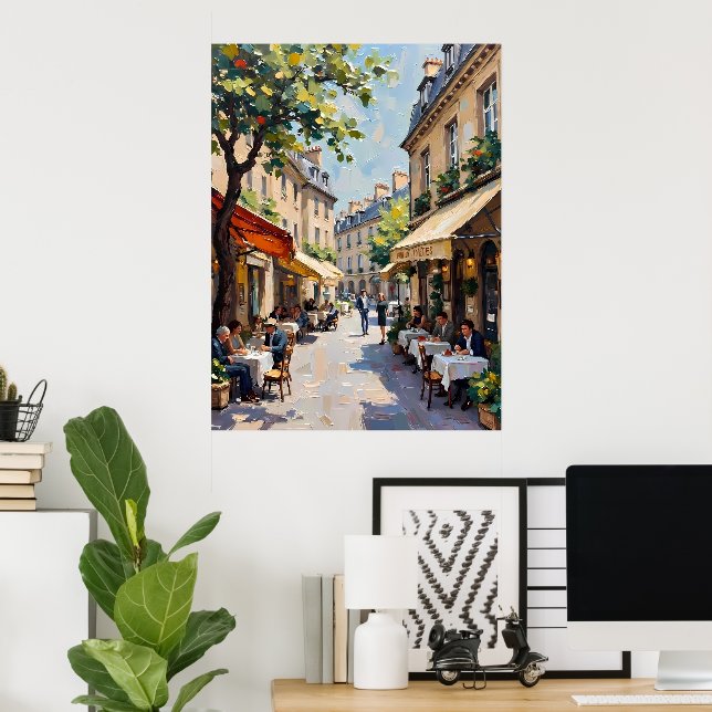 European Street Café Poster (Heimbüro)