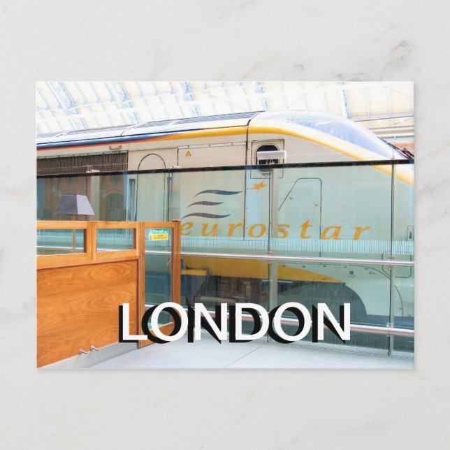 Eurostar St Pancras Kings Cross London UK Postkart Postkarte (Vorderseite)