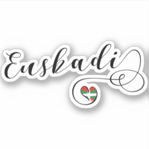 Euskadi, Baskenland-Herz-Flagge Aufkleber