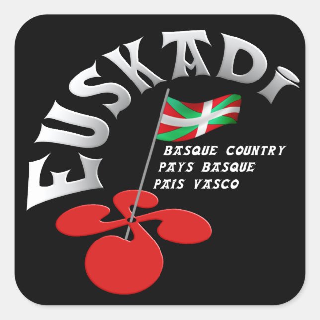 Euskadi Baskenland Quadratischer Aufkleber (Vorderseite)