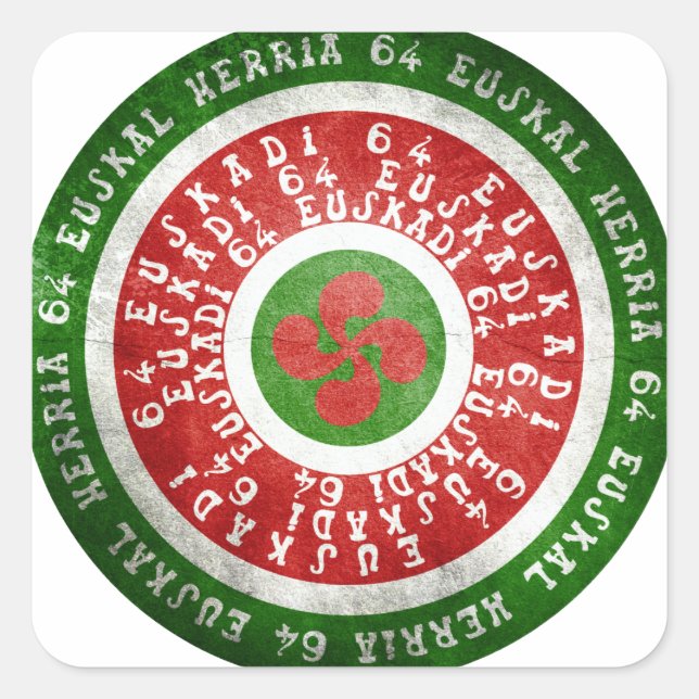 Euskadi Euskal Quadratischer Aufkleber (Vorderseite)