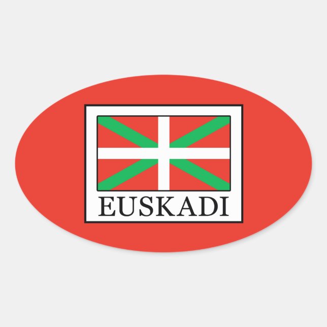 Euskadi Ovaler Aufkleber (Vorderseite)