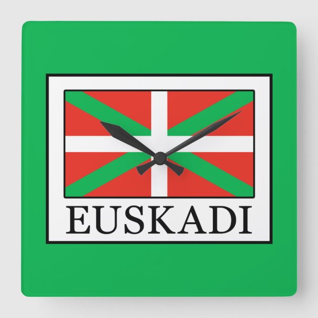Euskadi Quadratische Wanduhr (Vorderseite)