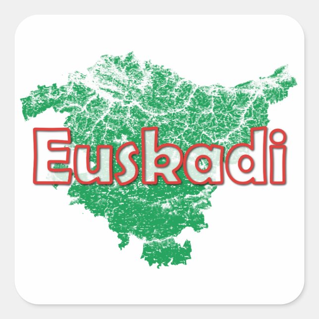 Euskadi Quadratischer Aufkleber (Vorderseite)