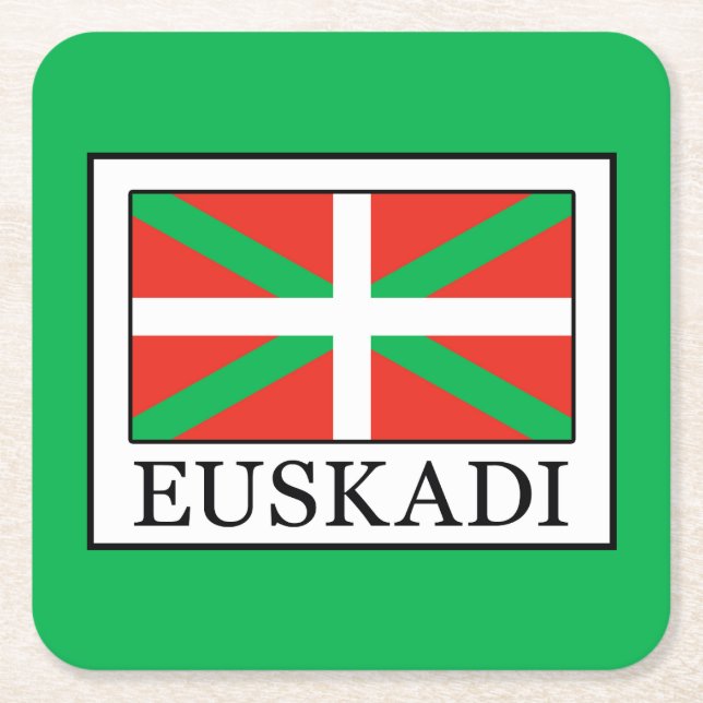 Euskadi Rechteckiger Pappuntersetzer (Vorderseite)