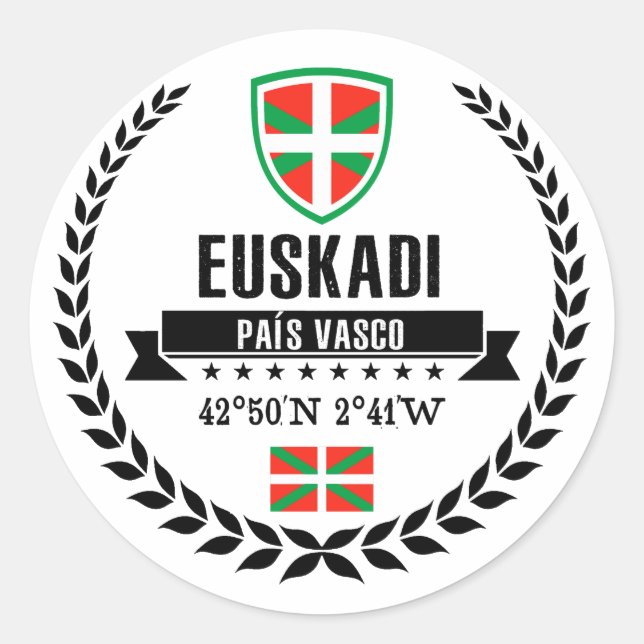 Euskadi Runder Aufkleber (Vorderseite)