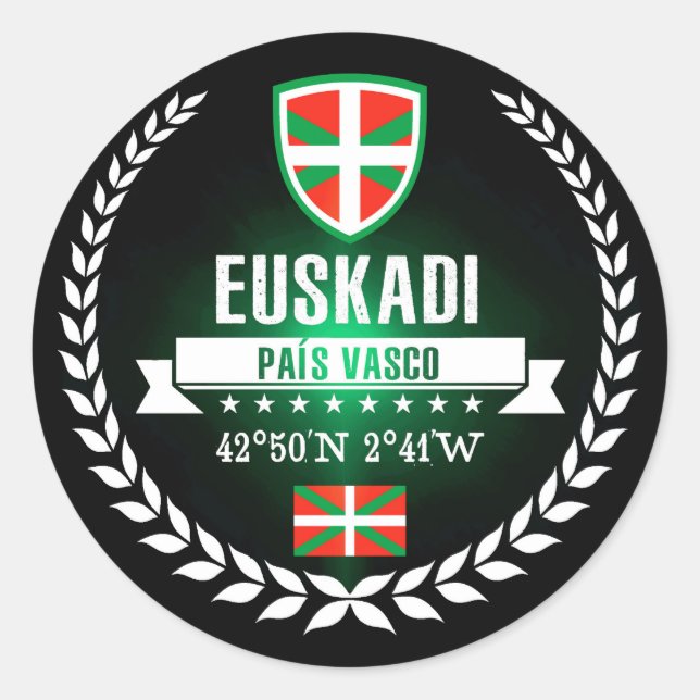 Euskadi Runder Aufkleber (Vorderseite)