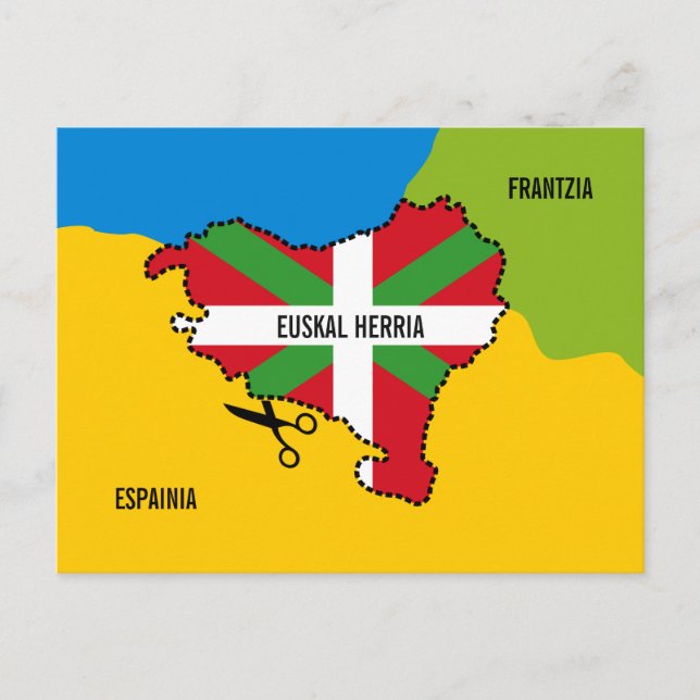 Euskal Herria: Ikurriña eta euskal unabhänentzia, Postkarte (Vorderseite)