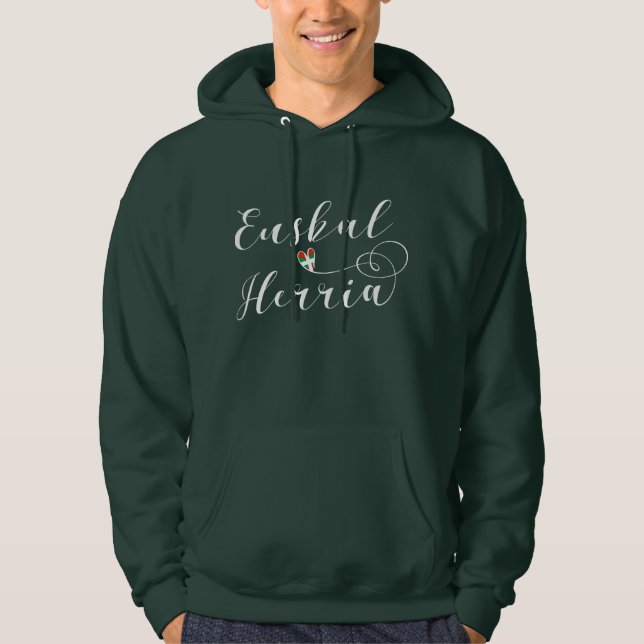 Euskal Herria Sweat - shirt à capuche de coeur, Dr (Devant)