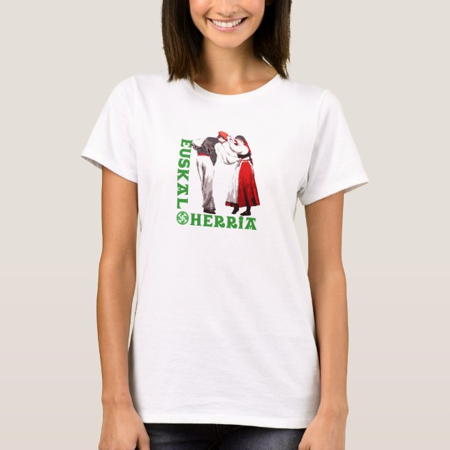Euskal Herria: traditionelle baskische Tänzer, T-Shirt (Vorderseite)