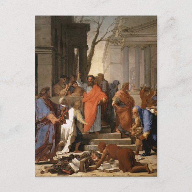 Eustache Le Sueur-Preaching of St. Paul at Ephesus Postkarte (Vorderseite)