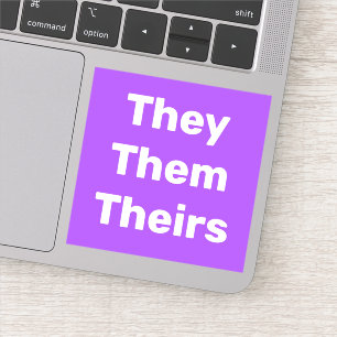 Eux leur Pronounouns Vinyl Sticker