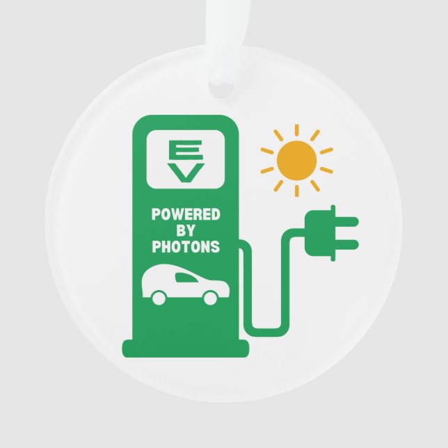 EV alimenté par des photons ornement acrylique (devant)