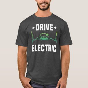 Ev Auto fährt elektrischen Herzschlag Jungen T-Shirt