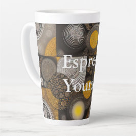 Eva 2 Abstract Design Latte Tasse