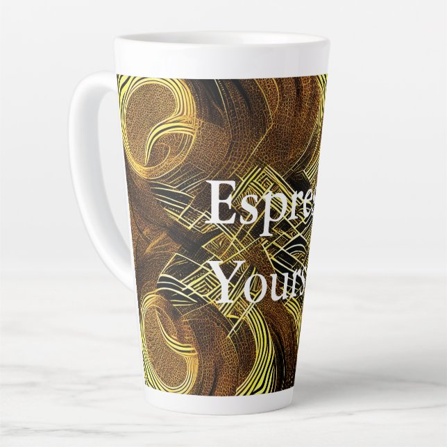 Eva 6 Abstract Design Latte Tasse (Linke Ecke)