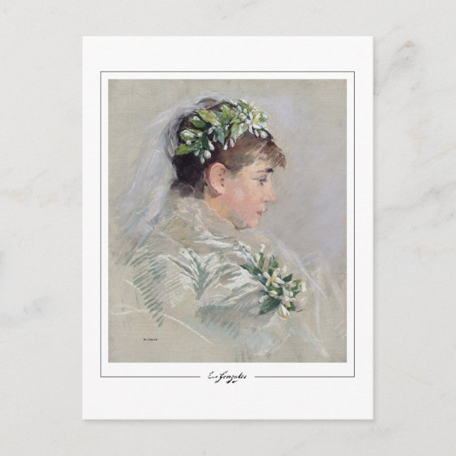 Eva Gonzalès #8 - Kunsthandwerkskarte Postkarte (Vorderseite)