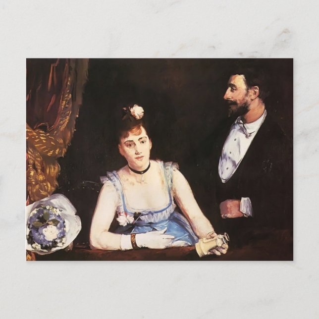 Eva Gonzales - Eine Box im italienischen Theater Postkarte (Vorderseite)