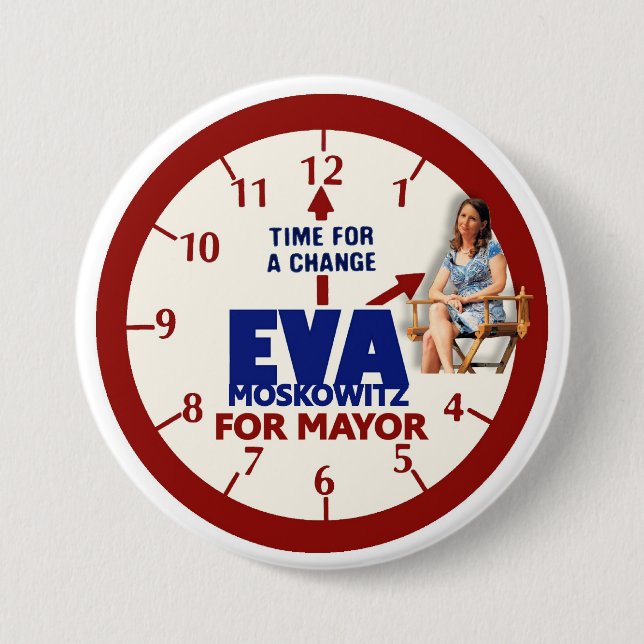 Eva Moskowitz für NYC Bürgermeister 2013 Button (Vorderseite)