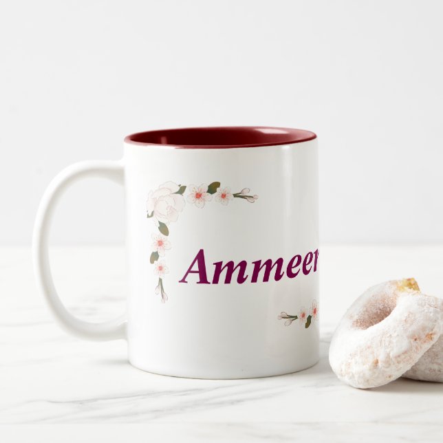 Eva name Tassen - Custom Coffee Cup with a an (Mit Donut)