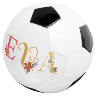 EVA Vorname Elegant bestickt Fußball