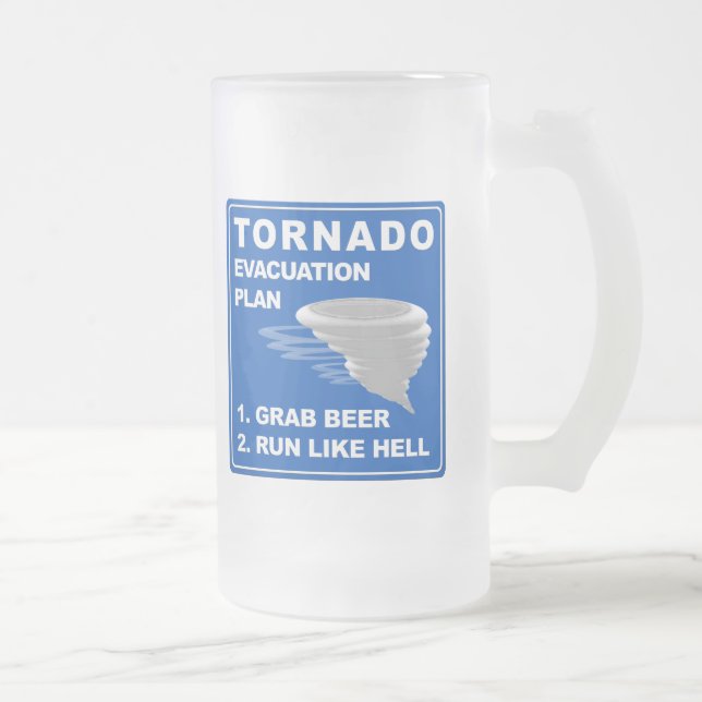 Evakuierungsplan für Tornado Mattglas Bierglas (Rechts)