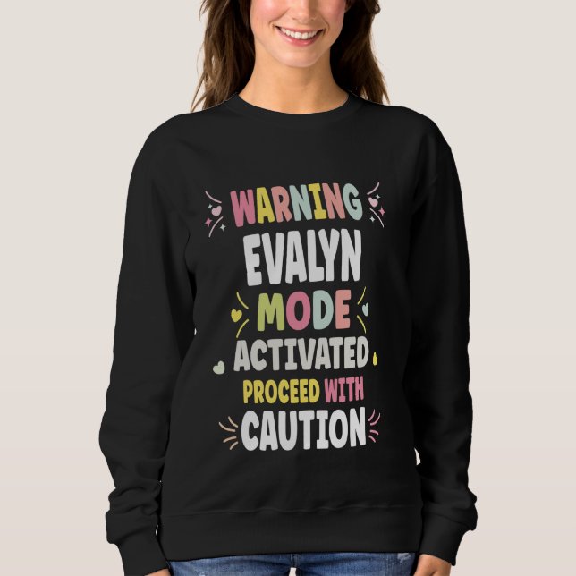 EVALYN Personalisierte Damenmode EVALYN Sweatshirt (Vorderseite)