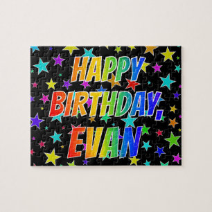 "EVAN" Vorname, Spaß "GLÜCKLICHER BIRTHTAG"