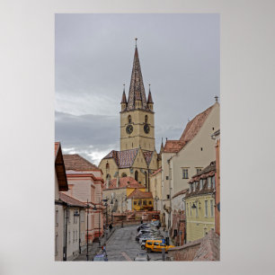 Evangelichal Kathedrale Sibiu Hermannstadt Poster