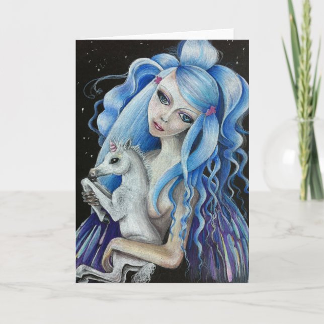 Evangeline et carte de voeux vierge de lis (Devant)