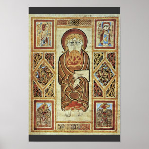 Evangelist und Symbole von Irischer Meister (Beste Poster