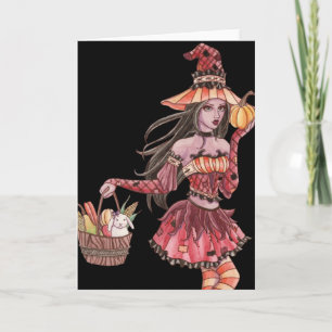 Evania - Hexe-Karte Feiertagskarte