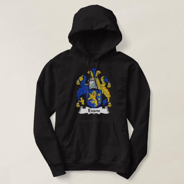 Evans Coat of Arms  Family Crest  Hoodie (Design vorne)
