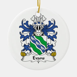 Evans-Familienwappen Keramik Ornament