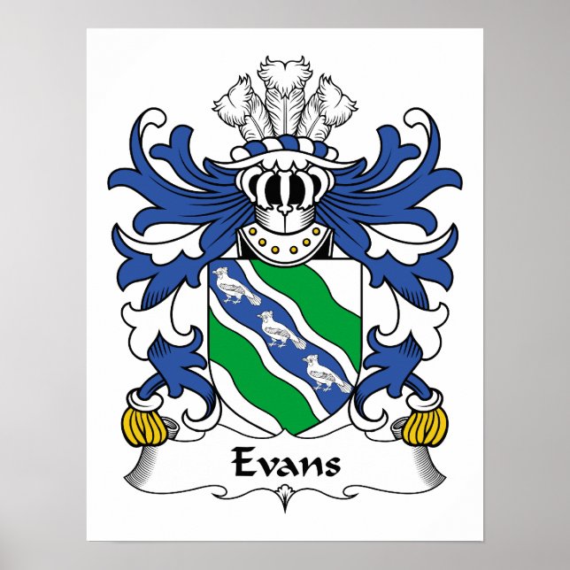 Evans Familienwappen Poster (Vorne)
