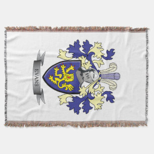 Evans-Familienwappen-Wappen Decke