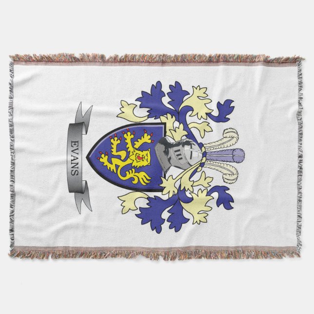 Evans-Familienwappen-Wappen Decke (Vorderseite)