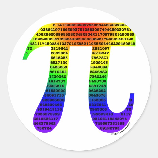 Evan's Pi #2 Runder Aufkleber (Vorderseite)