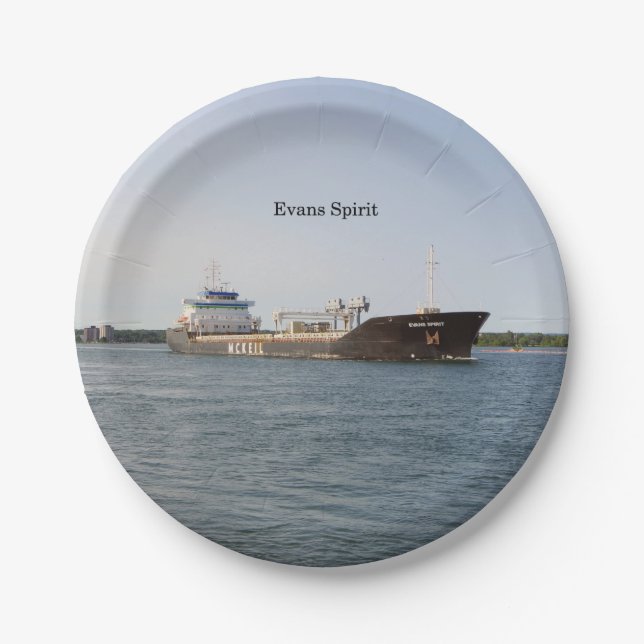 Evans Spirit-Papierplatte Pappteller (Vorderseite)