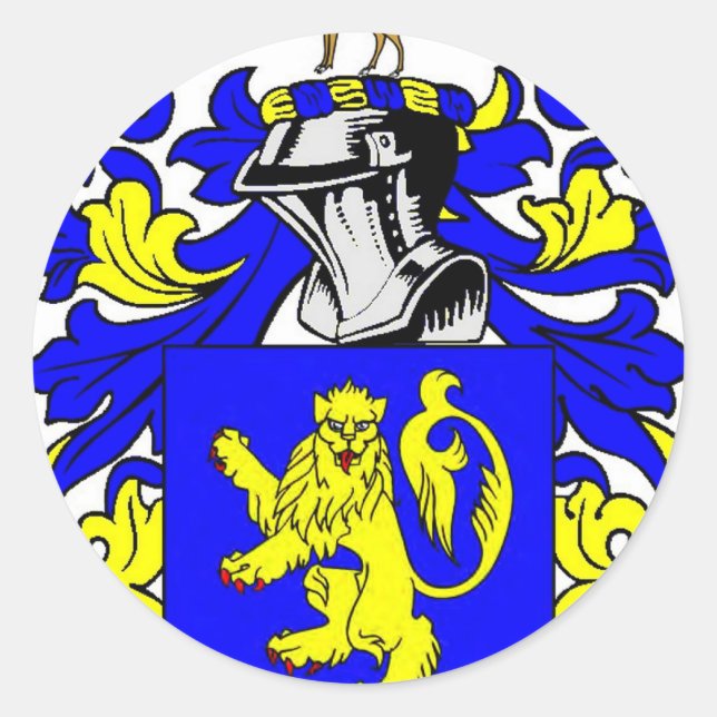Evans-Wappen Runder Aufkleber (Vorderseite)