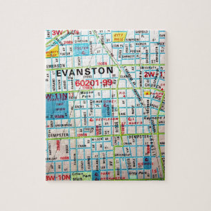 EVANSTON, IL Vintage Karte