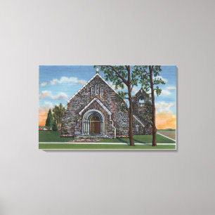 Evanston, WY - Kirche von Ansicht St Mary Leinwanddruck